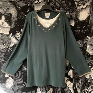 Retro Cottagecore Floral Sweatshirt